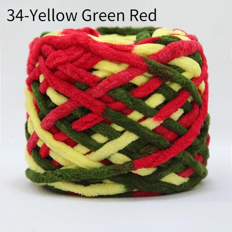 100g/bola chenille tricô fio macio linha tira de gelo fio de algodão fio de lã diy para a mão tricô cachecol grosso