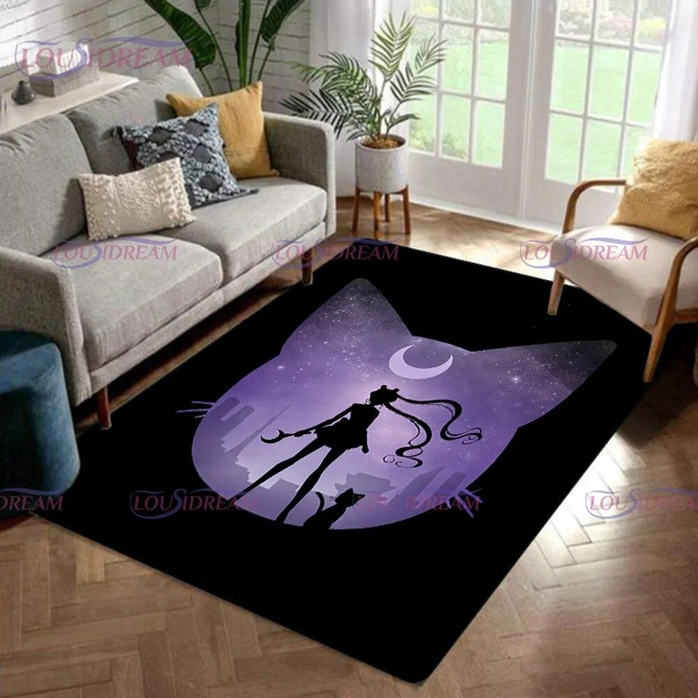 3D милые красочные коврики и ковры S-Sailor-M-Moon для гостиной, спальни, входа, большой площади, мягкий ковер, декоративный коврик