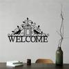 Metal Wall Sign Bird Welcome Wall Silhouettes Hanging Decors for Livingrooms Home Bedroom Office Hotel Party Garden