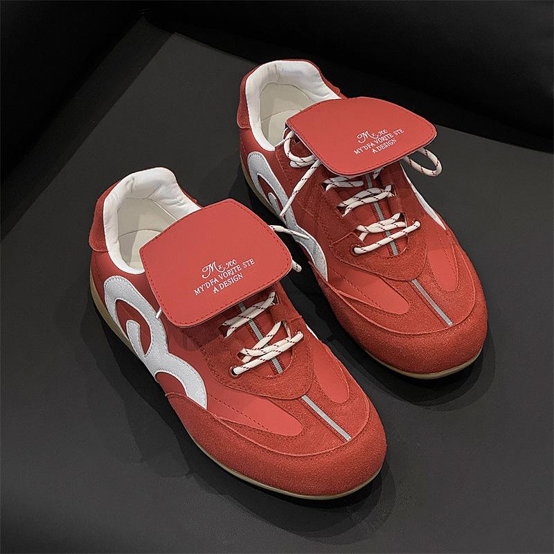 Star with the Same Trend Racing Shoes Men's Spring and Summer New Retro Versatile Couple Soft-soled Flip-top German Training Shoes
