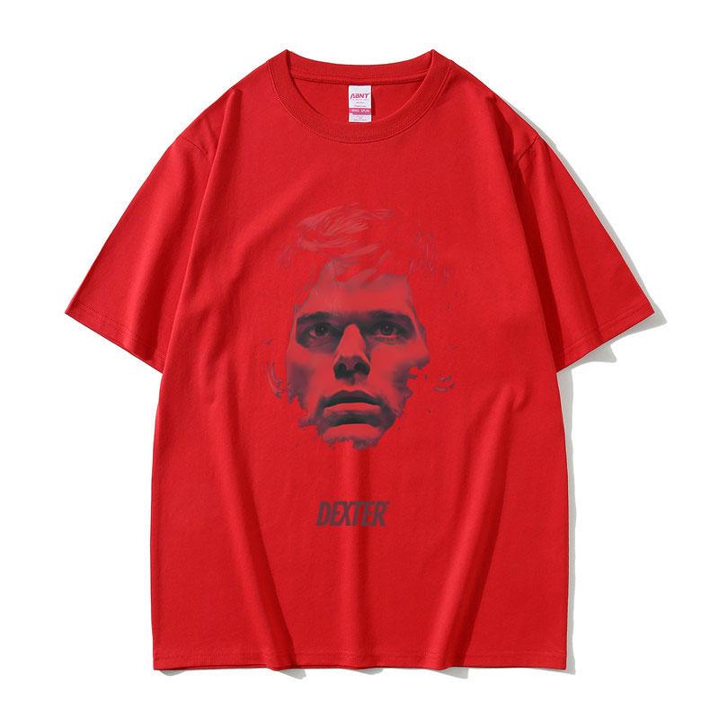 90s Vintage TV Play Dexter Morgan Face Graphic Tshirt Unisex Women Casual Cotton T Shirt Unisexs Fashion Oversized Short Sleeve Tees