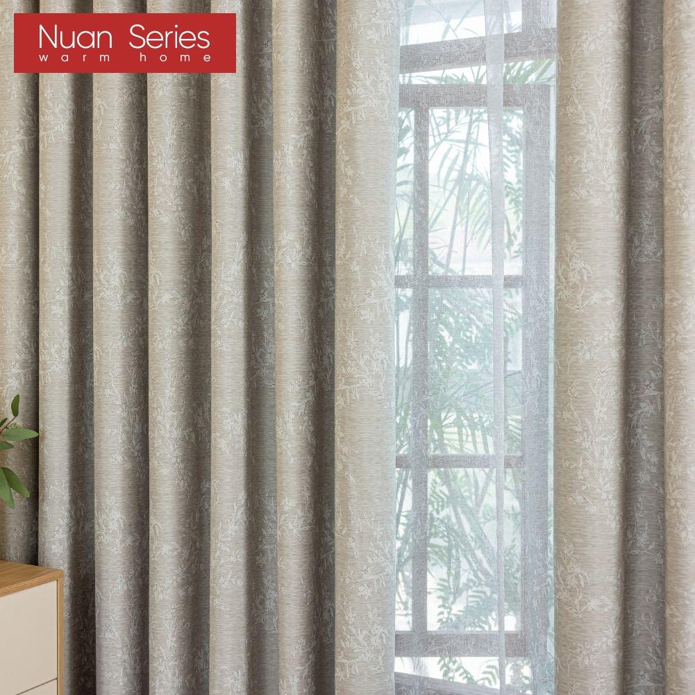 1 шт. Серия Nuan Легкие роскошные Ретро Однотонные Серые Полностью Блэкаут Шторы для Спальни Гостиной Балкона Окна для Домашнего Декора