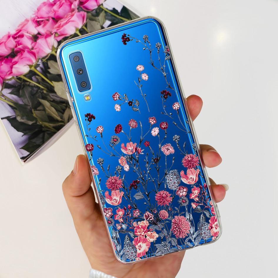 Силиконовый Чехол Для Samsung Galaxy A7 2018 Чехол A750 A750F Чехол Прозрачный ТПУ Модный Чехол Для Телефона Для Samsung A 7 2018 SM-A750F Fundas