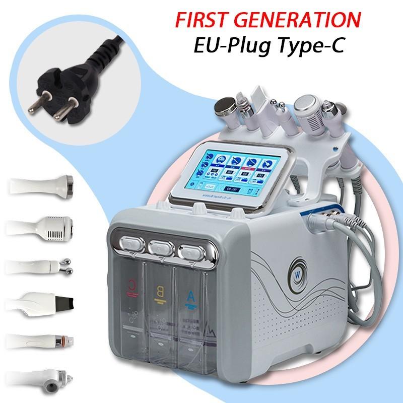 NewH2O2 6 в 1 портативная гидродермабразия для ухода за кожей, косметическая машина, струя кислорода, гидроалмазный пилинг, микродермабразия