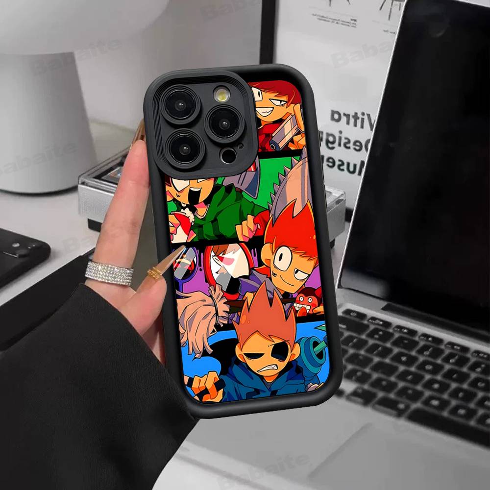 Мультяшный Милый Силиконовый Мягкий Чехол Для Телефона E-Eddsworlds Для IPhone 17 16 14 13 12 11 15 Pro Max Plus Air Case