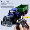 1/24 Игрушечный трактор на радиоуправлении Rc Фермерский трактор Металлический корпус Симуляция сельскохозяйственной техники Для детей Игры на улице Коллекция
