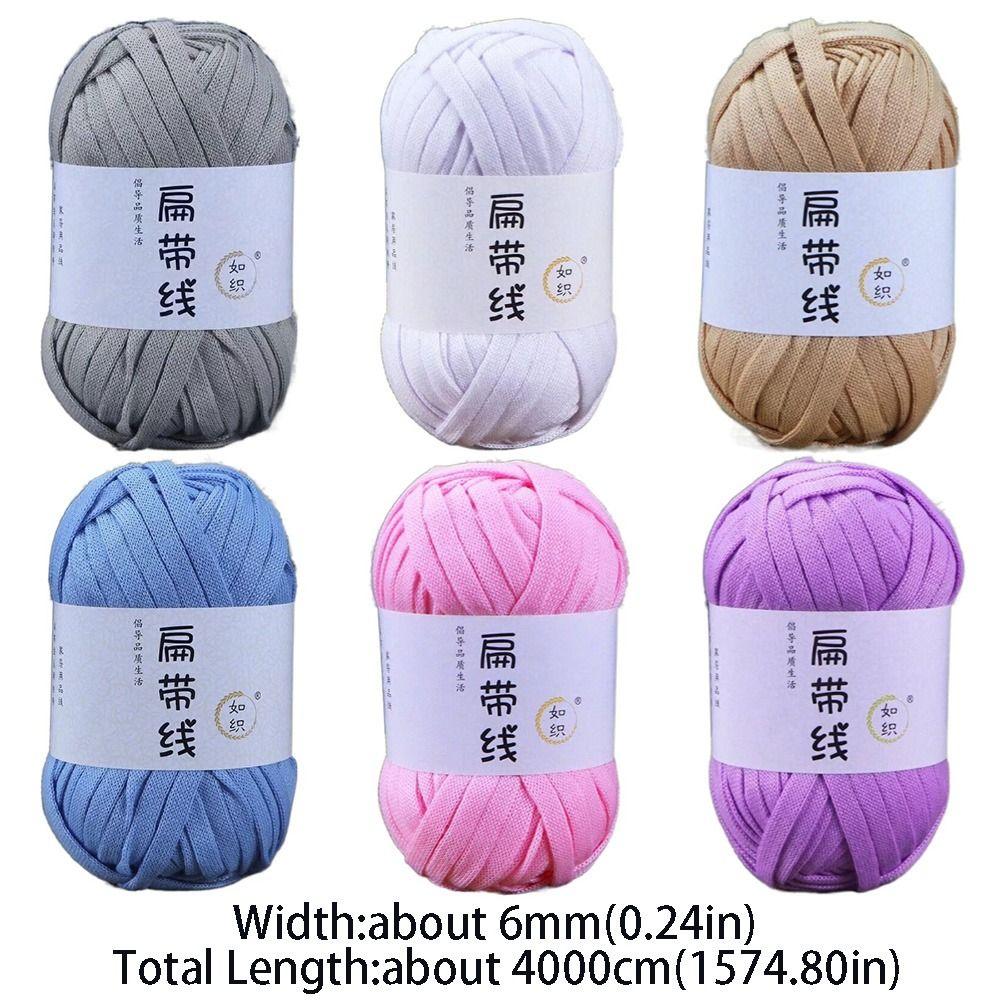 Elastic Knitting Yarn DIY Crochet Carpets Yarn Terylene Flat Thread T-Shirt Yarn  Sewing