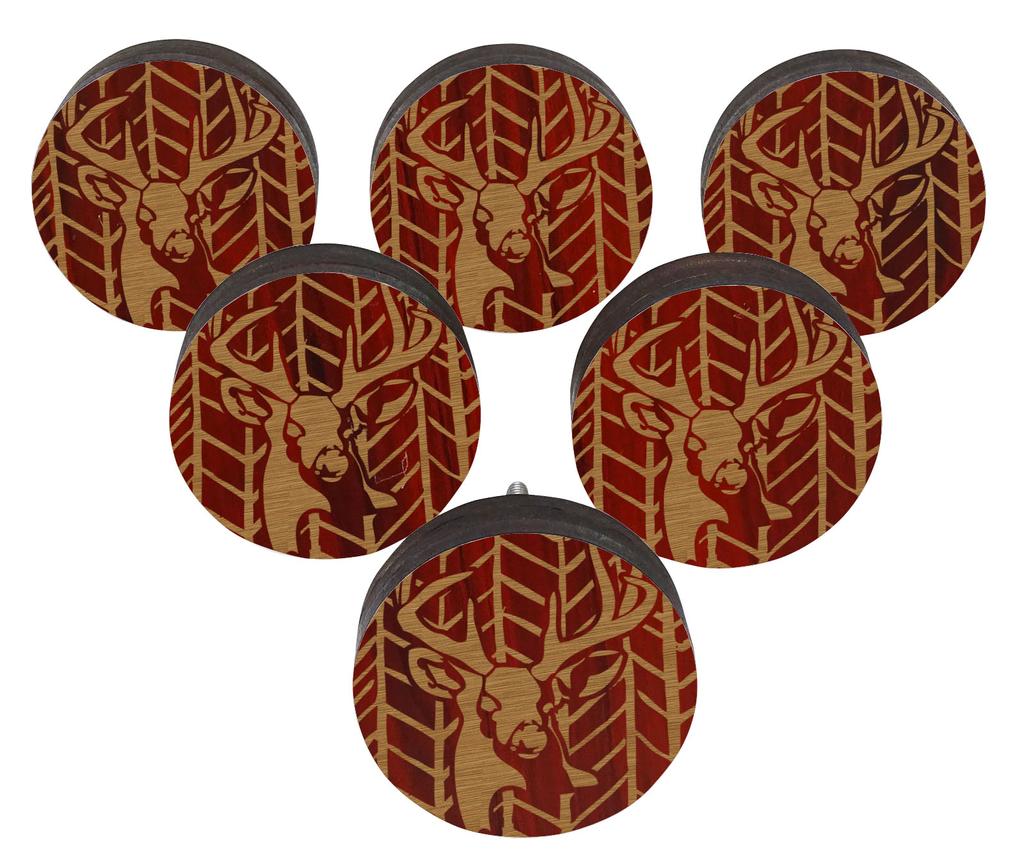 IBA Indianbeautifulart коричневые ручки с гравировкой 10 шт. мебельные деревянные ручки-гребешки в деревенском стиле