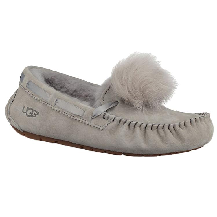 UGG Dakota Помпон Слипоны Серые Женские 1019015-SEL