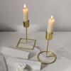 Metal Candle Holder European Styles Golden Taper Candle Stand Candlestick Romantics Weddings Table Centerpieces Decors