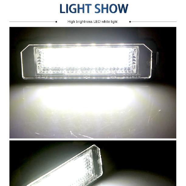 2Pcs For Volkswagen Golf 6 2008 2009 2010 2011 2012 LED Car License Number Plate Light Canbus No Error Auto Parts Accessories License Plate Lights 2