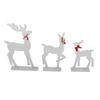 3 шт. светящиеся рождественские украшения олень для дома теплый белый свет железный светодиодный олень семейный набор настольный