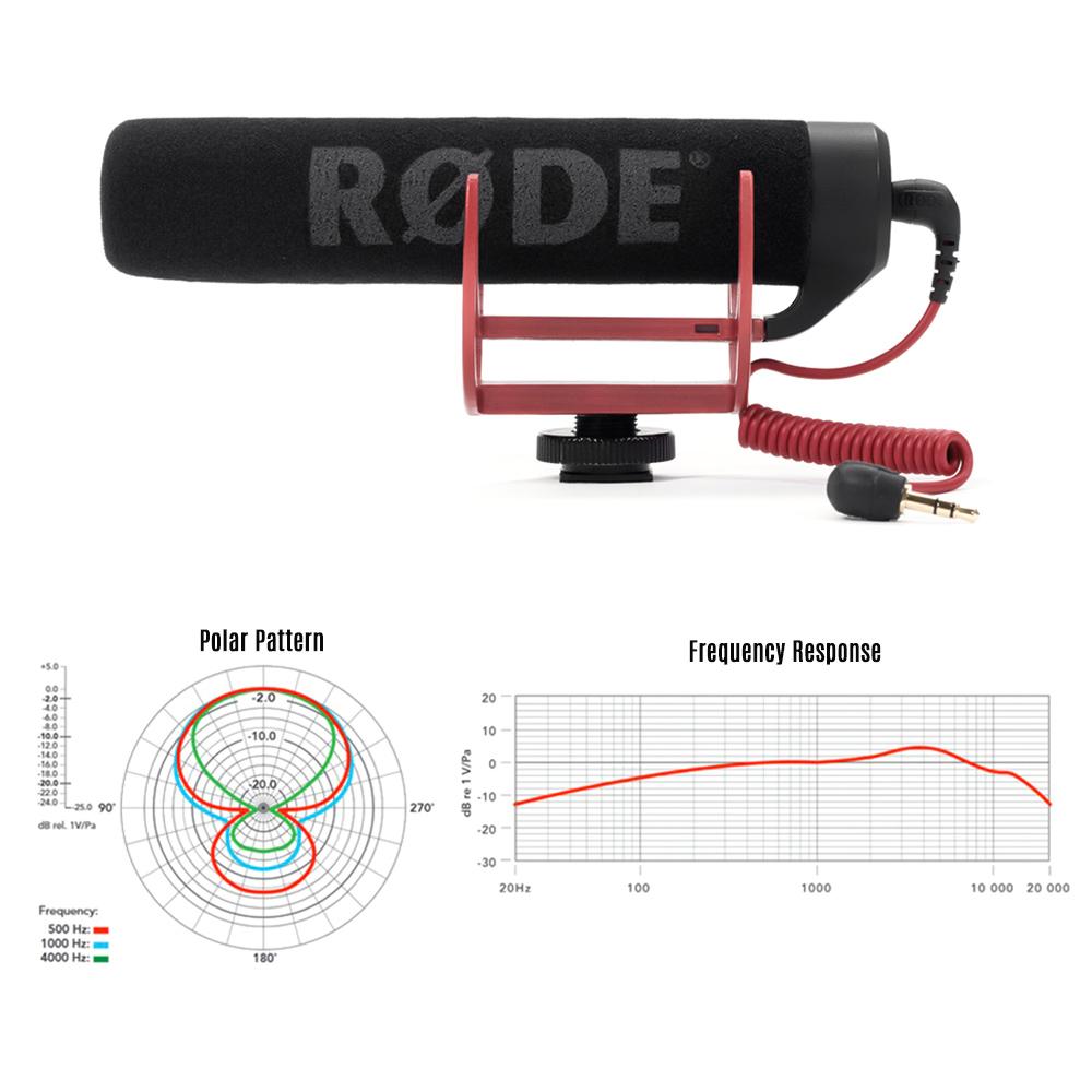 RODE VideoMic GO Super Cardioid Directional Microphone Lightweight On Camera Microphone with Shock Mount Windshields