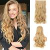 Женская мода длинные волнистые вьющиеся наращивание волос синтетическое волокно 5 зажимов кусок волос для женщин повседневная одежда