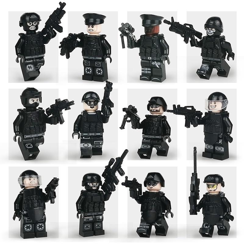 Mini Puzzle Game Set 8 Special Forces Action Figures With Removable Joints And Weapons
