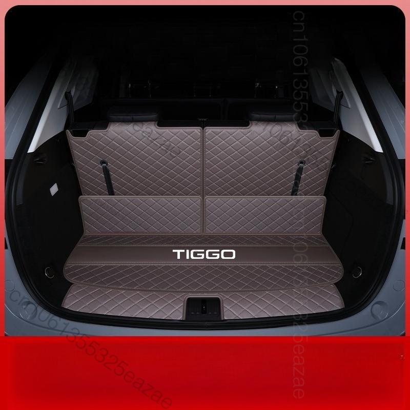 Для Chery Tiggo 9 CSH PHEV 2025 2026 Автомобильный коврик в багажник Автомобильный кожаный водонепроницаемый коврик на пол Автомобильные аксессуары для стайлинга Полностью Сур