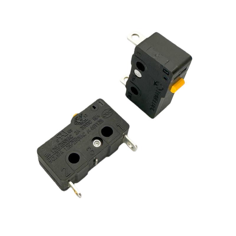Micro Switch S12 Gas Stove Valve: 2-Pin, Normally Closed, Reset Button, 5A.