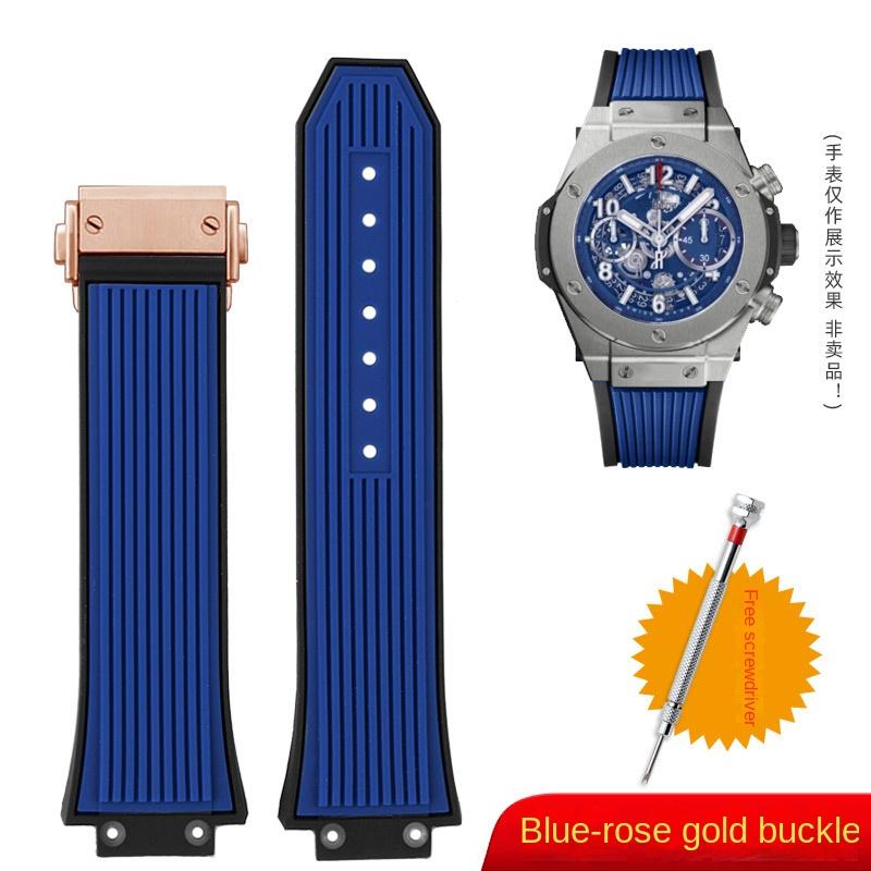 Резиновый ремешок для часов HUBLOT BIG BANG 441 Classic Fusion Ремень Мужской Ремешок для часов 27*17 мм Выпуклое крепление Ремешок для часов Для мужчин Отправка инструмента