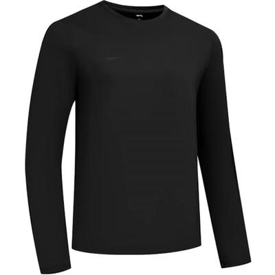 Мужская спортивная повседневная футболка с длинным рукавом Li Ning с принтом логотипа, удобная, универсальная, топ ATLU219-1