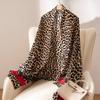 New Autumn and Winter Leopard Print Versatile Scarf for Women Fashionable Commuting Faux Cashmere Sunshade and Sun Protection Shawl for Women