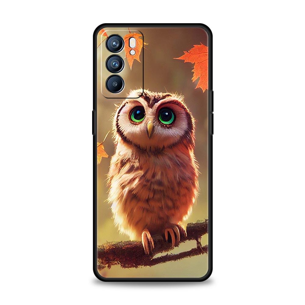 Подарки для девочек Милый чехол-сова для OPPO Find X5 A54 A53 A52 A9 2020 A16 A15 A95 A76 A74 A12 Reno7 SE Reno6 Pro Plus 5G