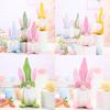 Fabric Easter Bunny Gnome House Accent With Handmade Craft For Seasonal Celebrations