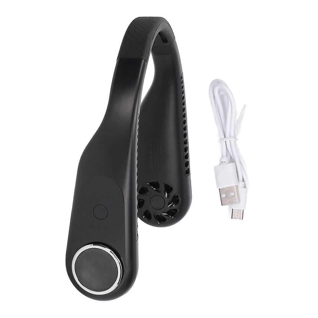 Hanging Neck Fan, 3 Modes, USB Charging, 3600mAh Battery, Adjustable Angle, Quiet, for Home, Office and Travel, Black