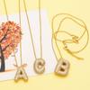 Gold Color 26 Letters Necklace Alphabet Women Sweater Chain A-Z Letter Clavicle Chain Ladies