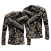 Spring and Autumn Men's Hunting Breathable T-Shirt Long Sleeve Outdoor Sports Crewneck Tops Forest Camouflage Top Tees 6XL