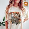 Haunted Library Comfort Colors Tee: Spooky Book Lover Halloween Shirt