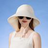 Женская широкополая солнцезащитная шляпа, сворачиваемая, с защитой от ультрафиолета, с клапаном на шее, с UPF 50+, рыболовная шляпа с отверстием для хвоста для походов на пляж