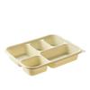 Биоразлагаемые контейнеры для еды из кукурузного крахмала с 5 отделениями