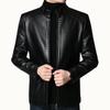2023 New Autumn Winter Men Leather Jacket Stand Collar Plus Velvet Thick Warm Leather Jacket Men Social Mens Jackets