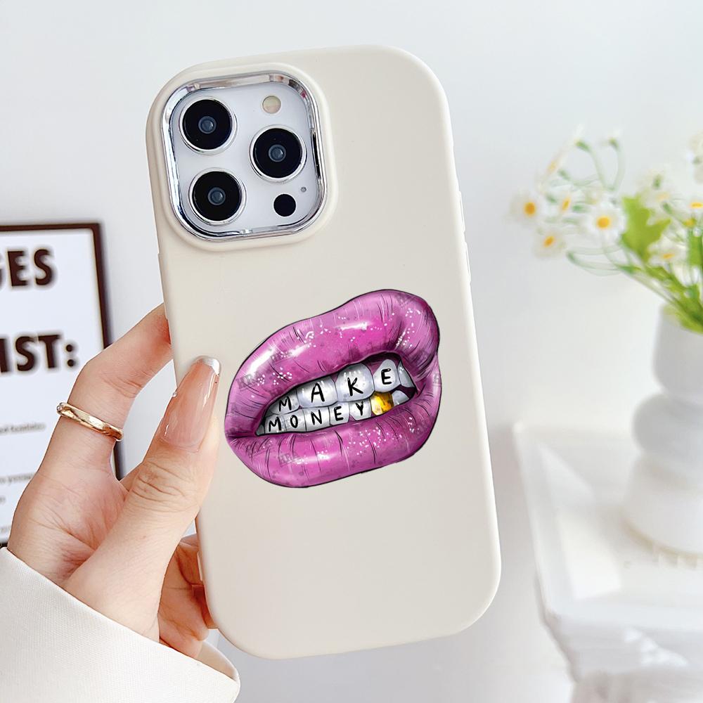 Мягкий чехол LZ20 Lips kiss для Samsung S24 Ultra S23 Plus S21 FE A16 A54 A34 A05s A06 Infinix Hot 40 30i, защитный противоударный чехол для объектива