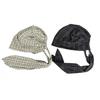 Niche design headscarf hat children spring and summer street fashionable personality pullover hat plaid strap tide