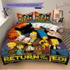 3Pcs Simpsons Jedi Return Poster Bedding Set Quilt Cover Pillowcase Home Christmas Xmas Halloween Gift 1 Duvet Cover 2 Pillowcase S921859