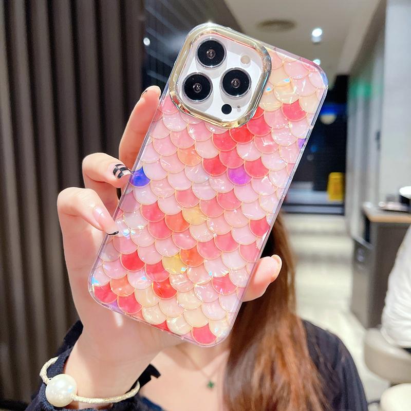 Роскошный чехол для телефона с радужной ракушкой и блестками для iPhone 11 12 13 14 15 Pro Max XS X XR 7 8 Plus SE Противоударный чехол с леопардовым принтом
