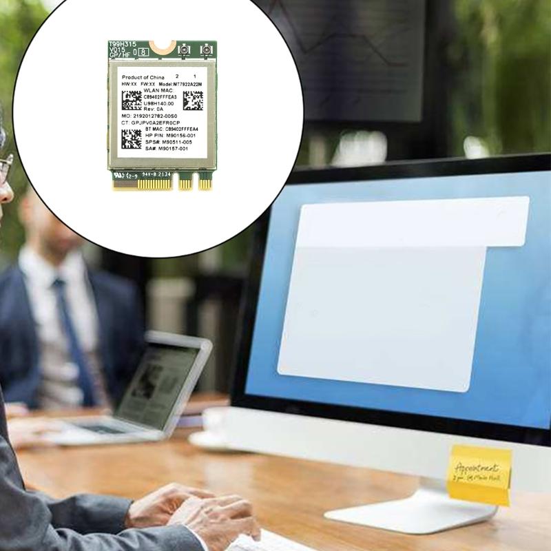 LAN Card Used for k- Wi-Fi 6E MT7922 2400Mbps - Wireless  Card Bulit in - IPEX MHF4 Antennas Tested