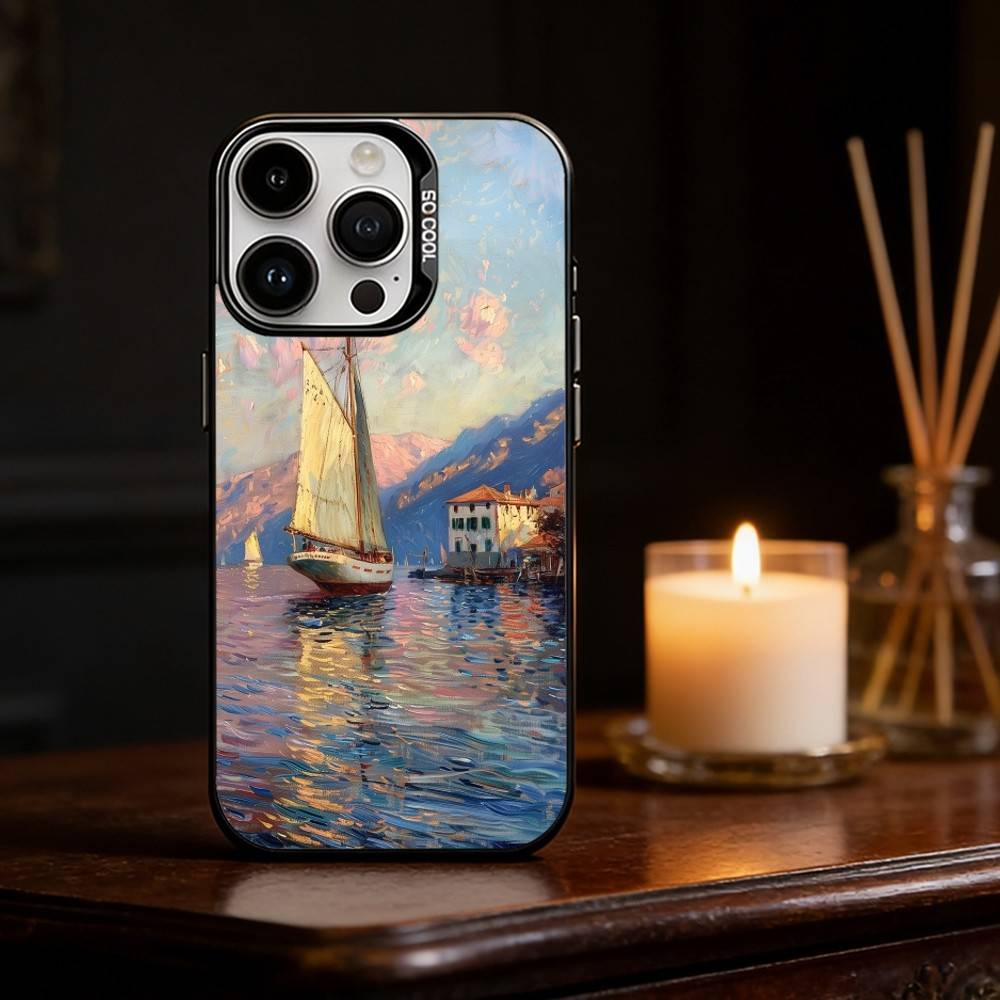 Искусство эпохи Возрождения Картина Чехол для телефона Для iPhone 17,16,15,14,13,12,11,Pro Max,Plus Конфетный Серебряный Чехол