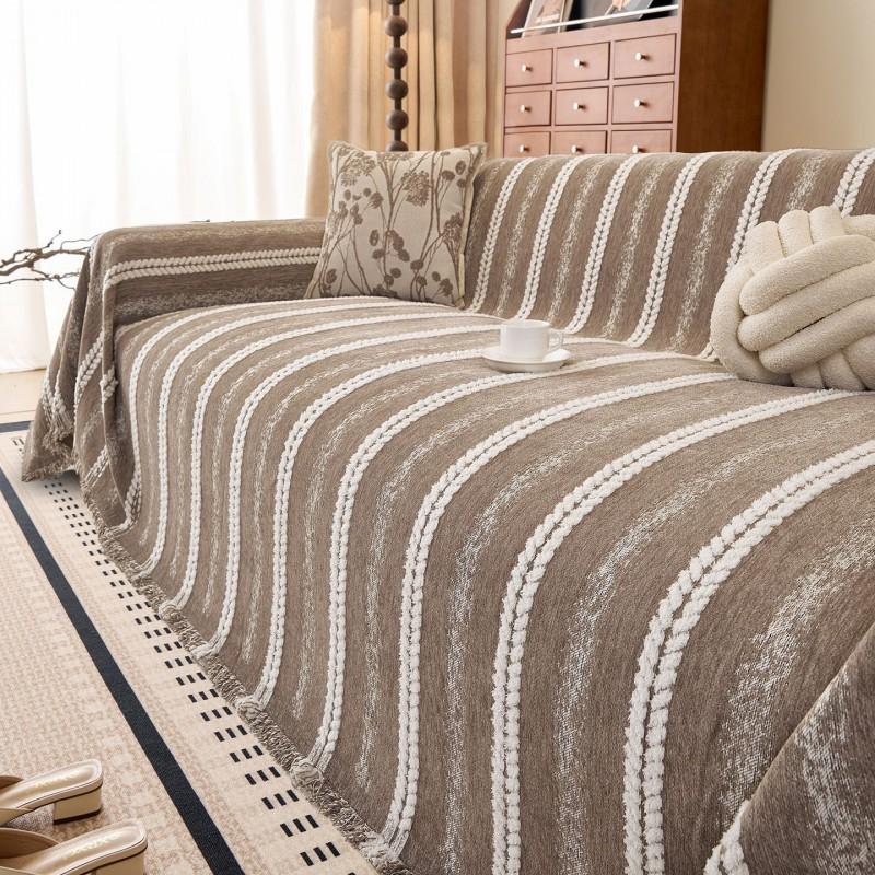 Chenille Sofa Cover Slipcover Living Room Modern Lightweight Dustproof Pet Resistant Throw Blanket Universal Fit