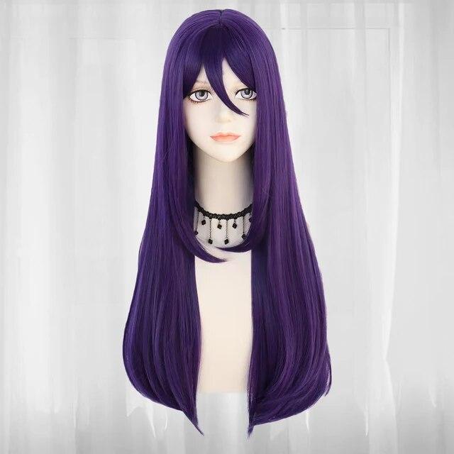 26-дюймовый длинный прямой фиолетовый парик Безумного Шляпника Юрия для косплея на Хэллоуин, Рождественскую школу, День благодарения