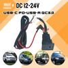 Dual USB Car Charger Socket Type C PD+QC3.0 USB C Car Charger Phone Charge Power Adapter Outlet for VW Multivan T5 2003-2015
