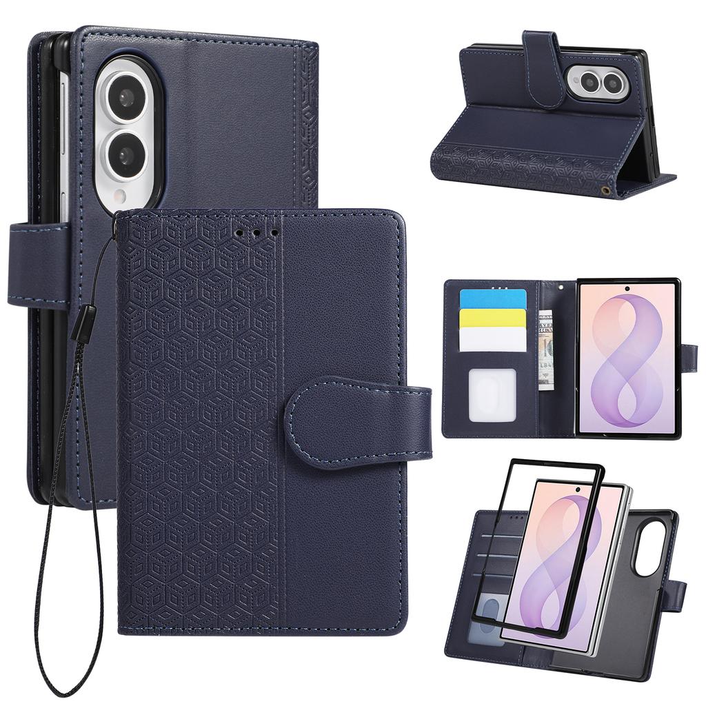 Fashion Flip Cards Solt Wallet Leather Phone Case for Samsung Galaxy Z Fold8 Fold 8 Wide Shockproof Book Stand Slim Fit Cover