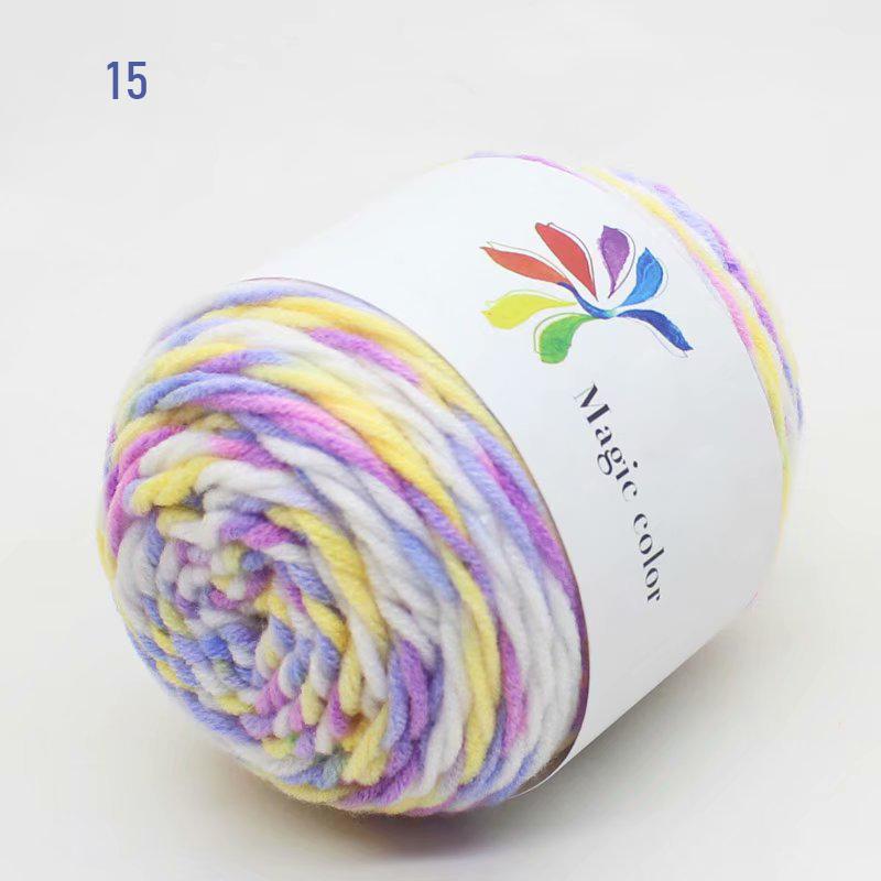 50 г/моток Взрослый шарф Разноцветное секционное крашение 8 нитей Хлопковая пряжа Пряжа Сделай сам Ручное вязание