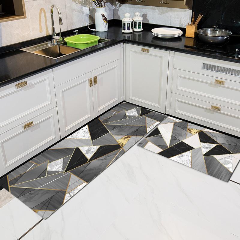 Кухонный коврик Водонепроницаемый Маслостойкий Кухонный коврик С принтом Противоскользящий Коврик для ванной Мягкий Коврик для пола в спальню Ковер для гостиной Придверный коврик