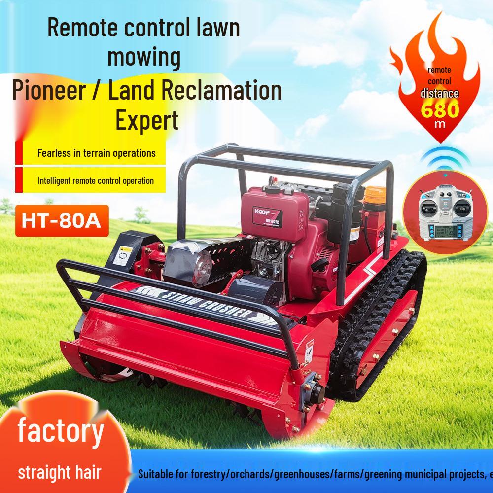 15HP Diesel Remote-Controlled Multi-functional Crawler Mower for Orchards and Gardens