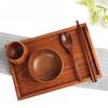 Japanese Wooden Tableware Set Bowl Chopsticks Spoon Tray Solid Wood Children's Tableware Set Tableware Kitchen Accessories