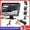 Easy Installation 4.3Inch Rear View Camera Monitor Screen Reversing Camera for Car Parking Parking System Camera for Vehicle