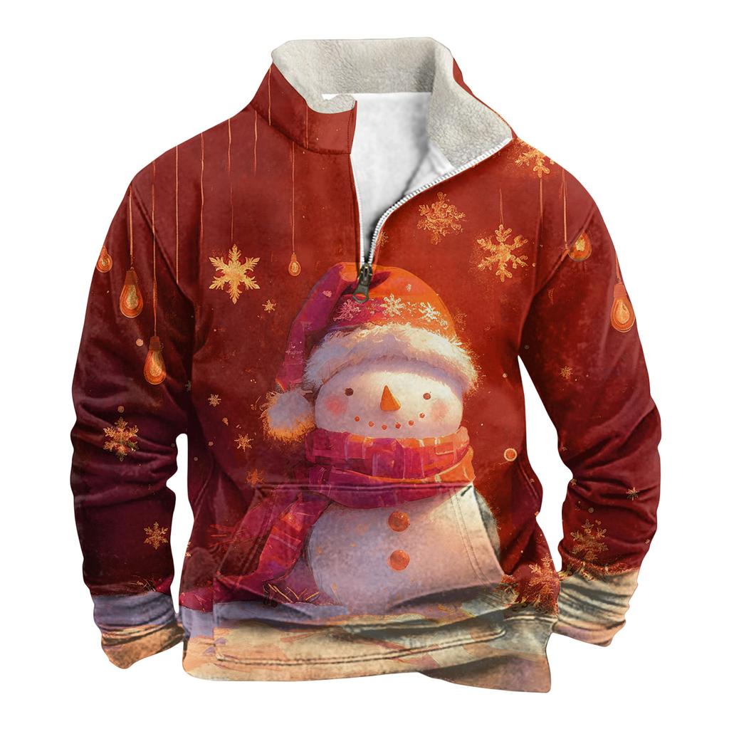 Spring And Men's Standing Collar Sweatshirt Is Outdoor Casual Sweaters Tops