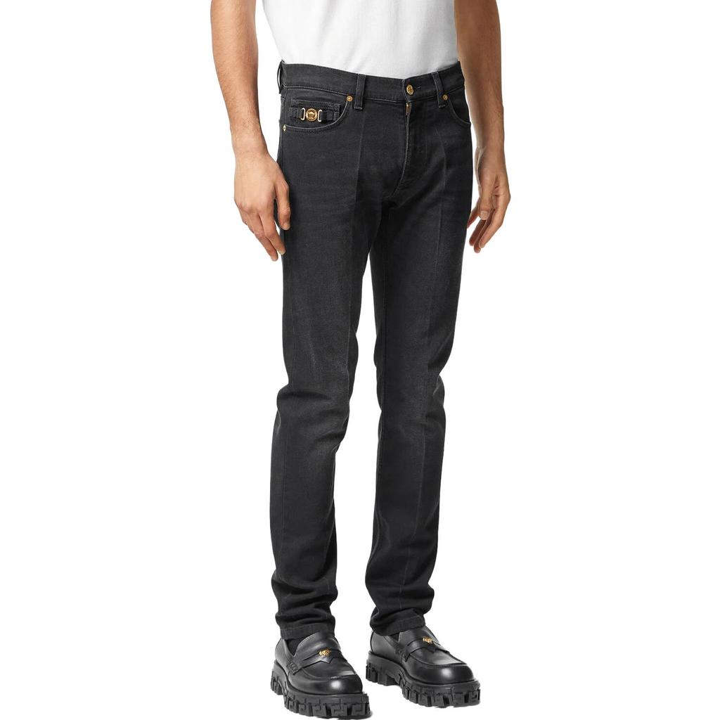 VERSACE Medusa Head Embellished Slim Fit Jeans 1011693-1A09955-1D510